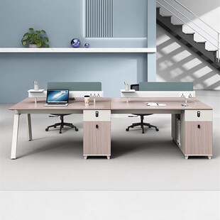 4人位职员办公桌椅组合简约单人员工桌卡座1米办公桌办公室工位桌