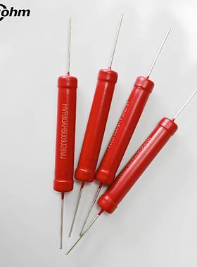 HVR80AH5009J大红袍玻璃釉高频高压无感电阻5W1M2M30M40M500M1G1K