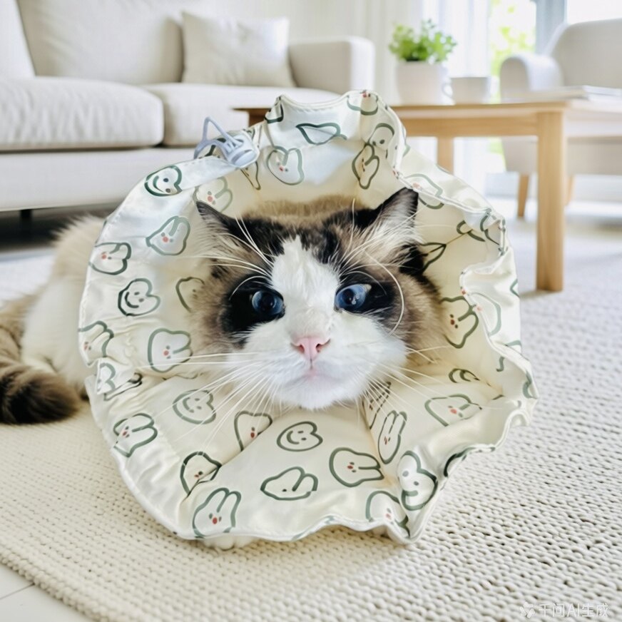 猫咪脖套头套宠物术后上药防舔软圈绝育项圈小狗狗宠物伊丽莎白圈