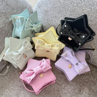 【收藏】原创设计闪闪星星包lolita包蝴蝶结甜系斜挎包手提包