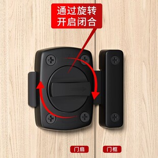 插销门栓免打孔门锁卡扣卫生间门锁卧室门木门锁扣门插销明装门扣