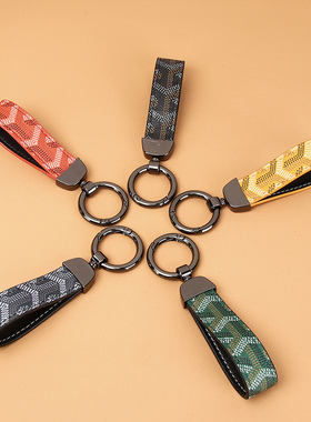 汽车钥匙扣男士挂件圈韩国可爱钥匙链遥控bvll个性精致皮革腰挂扣