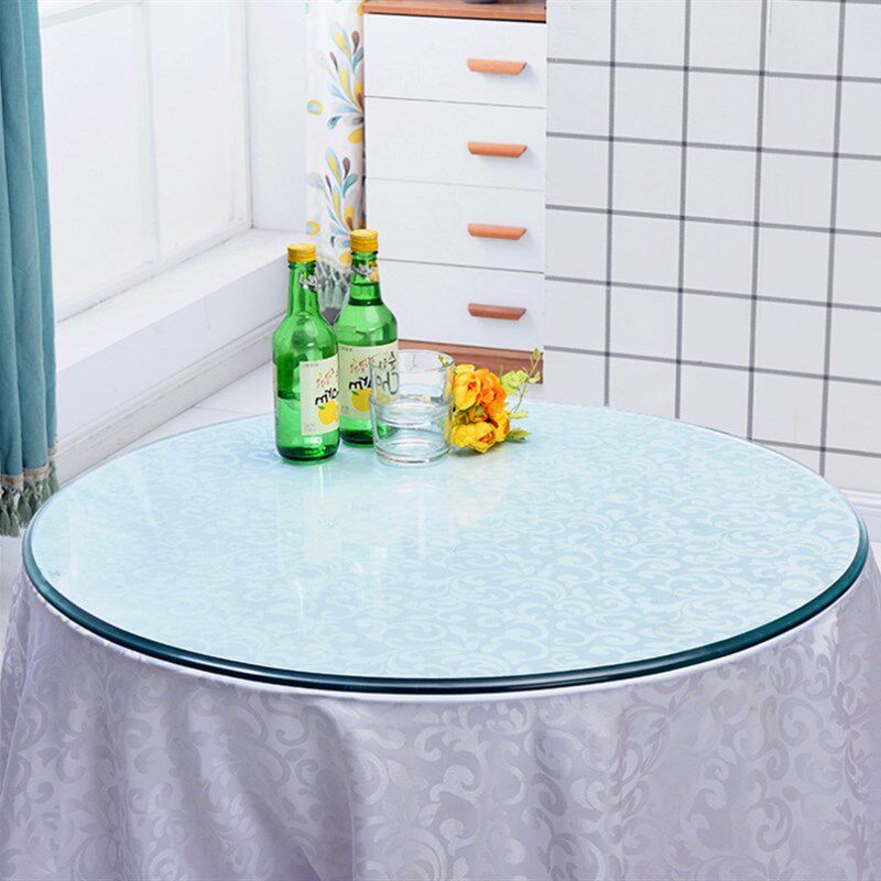 定做圆形大圆桌钢化玻璃桌面茶几加厚12MM台面家用餐桌面钢化玻璃