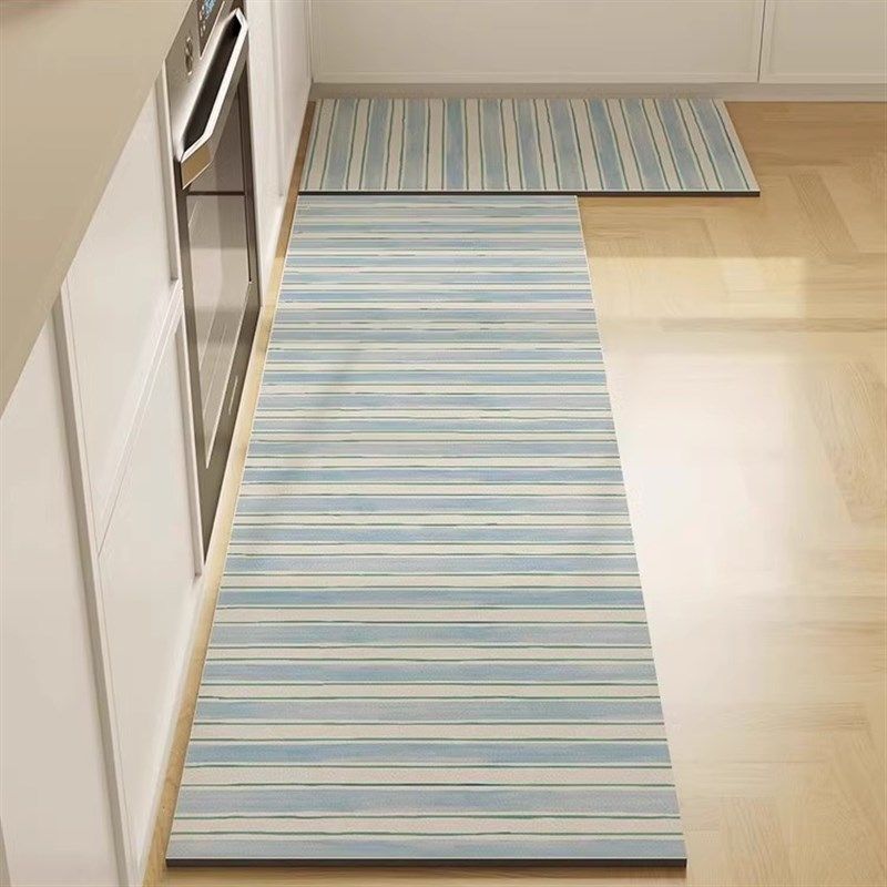 韩系条纹厨房地垫防滑防油可擦免洗pvc防水脚垫防脏门口长条地毯,居家布艺,厨房地垫,淘宝优惠券,粉丝福利购,淘宝优惠卷