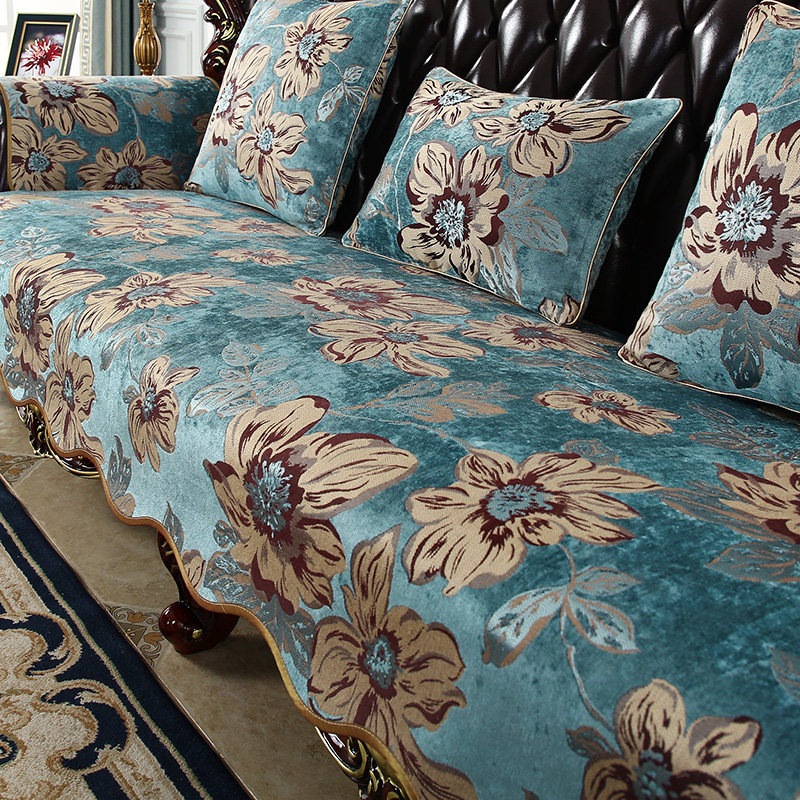 美式沙发垫123复古乡村田园冬季欧式沙发套罩四季通用防滑雪尼尔,居家布艺,沙发垫,淘宝优惠券,粉丝福利购,淘宝优惠卷