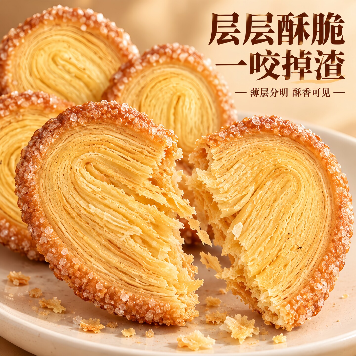 【新品】蝴蝶酥点心休闲食品办公室下午茶学生宿舍解馋零食