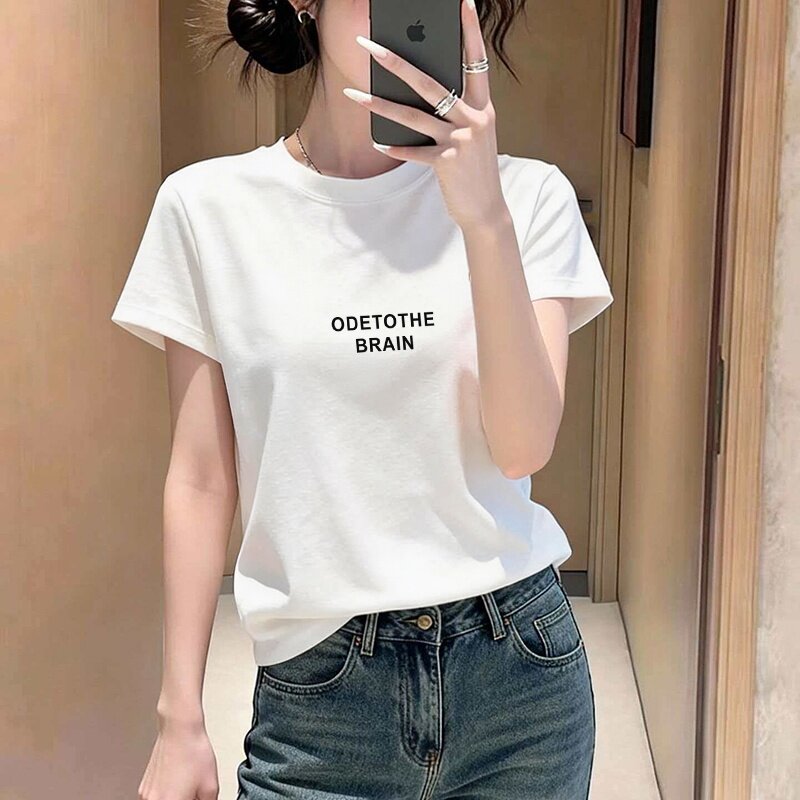 白色短袖t恤女2026新款夏季港味chic正肩宽松显瘦打底衫上衣