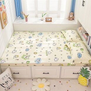 全棉老粗布床笠三件套儿童榻榻米专用床笠单件薄棕垫保护套罩定制