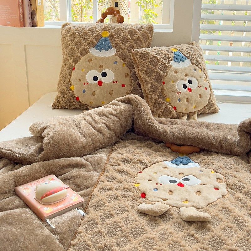 加厚双面绒抱枕被子两用二合一办公室午睡毯子可爱靠枕汽车载靠垫,居家布艺,抱枕被,淘宝优惠券,粉丝福利购,淘宝优惠卷