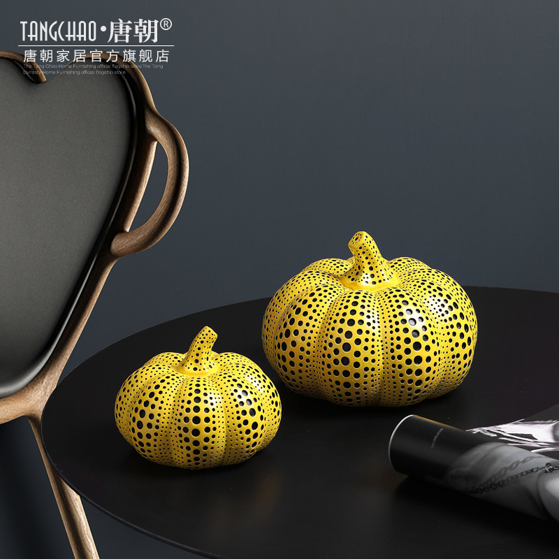 波点艺术南瓜摆件动物现代简约北欧办公室样板房酒柜玄关软装饰品,家居饰品,装饰摆件,淘宝优惠券,粉丝福利购,淘宝优惠卷