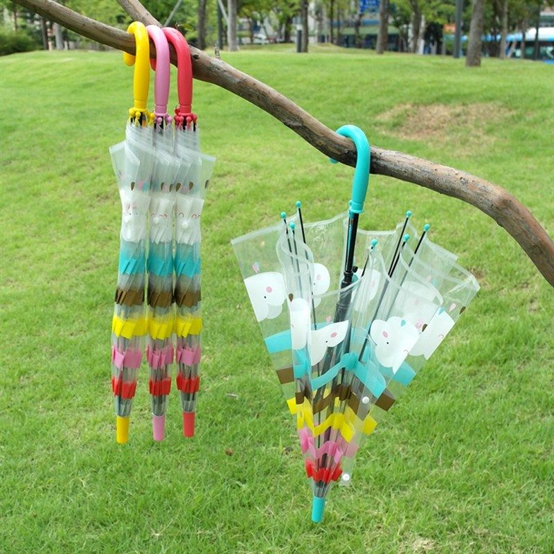 网红卡通女童幼儿园小学生儿童伞可爱加厚手开长柄伞宝宝透明雨伞,婴童用品,儿童雨伞/防晒伞,淘宝优惠券,粉丝福利购,淘宝优惠卷