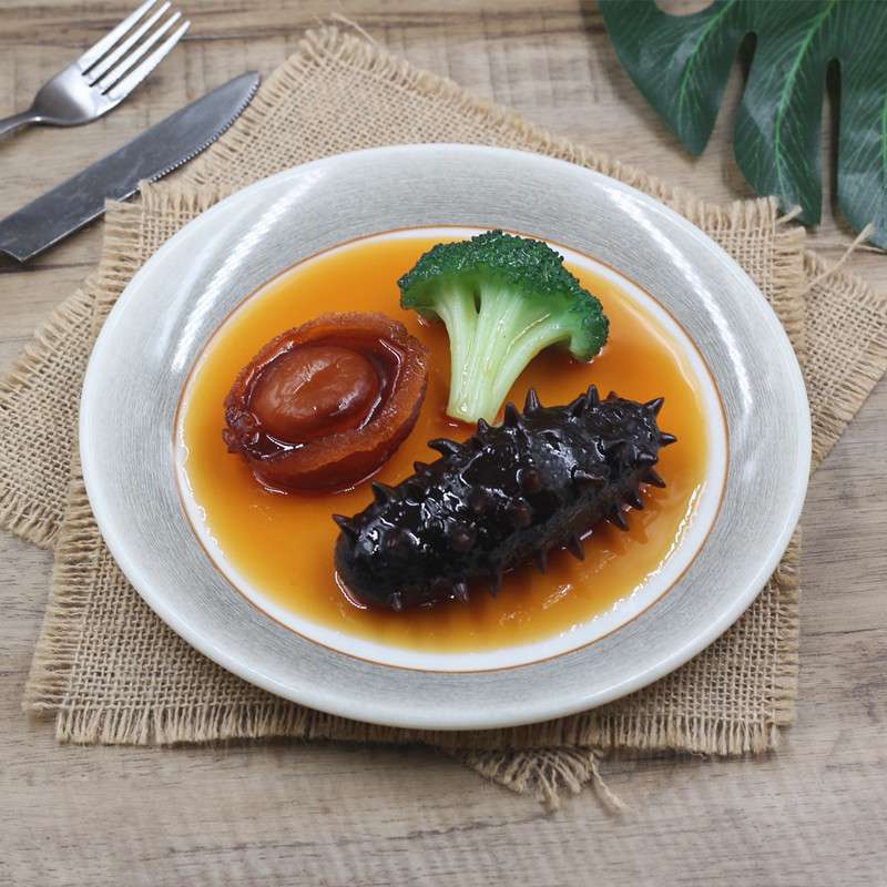 仿真食物假菜鲍汁海参模型海鲜酒店饭店菜品展示美食摄影道具摆件