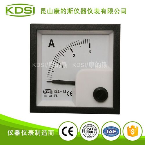 KDSI指针式电流表BE-48 DC3A配电柜电流测量显示仪表