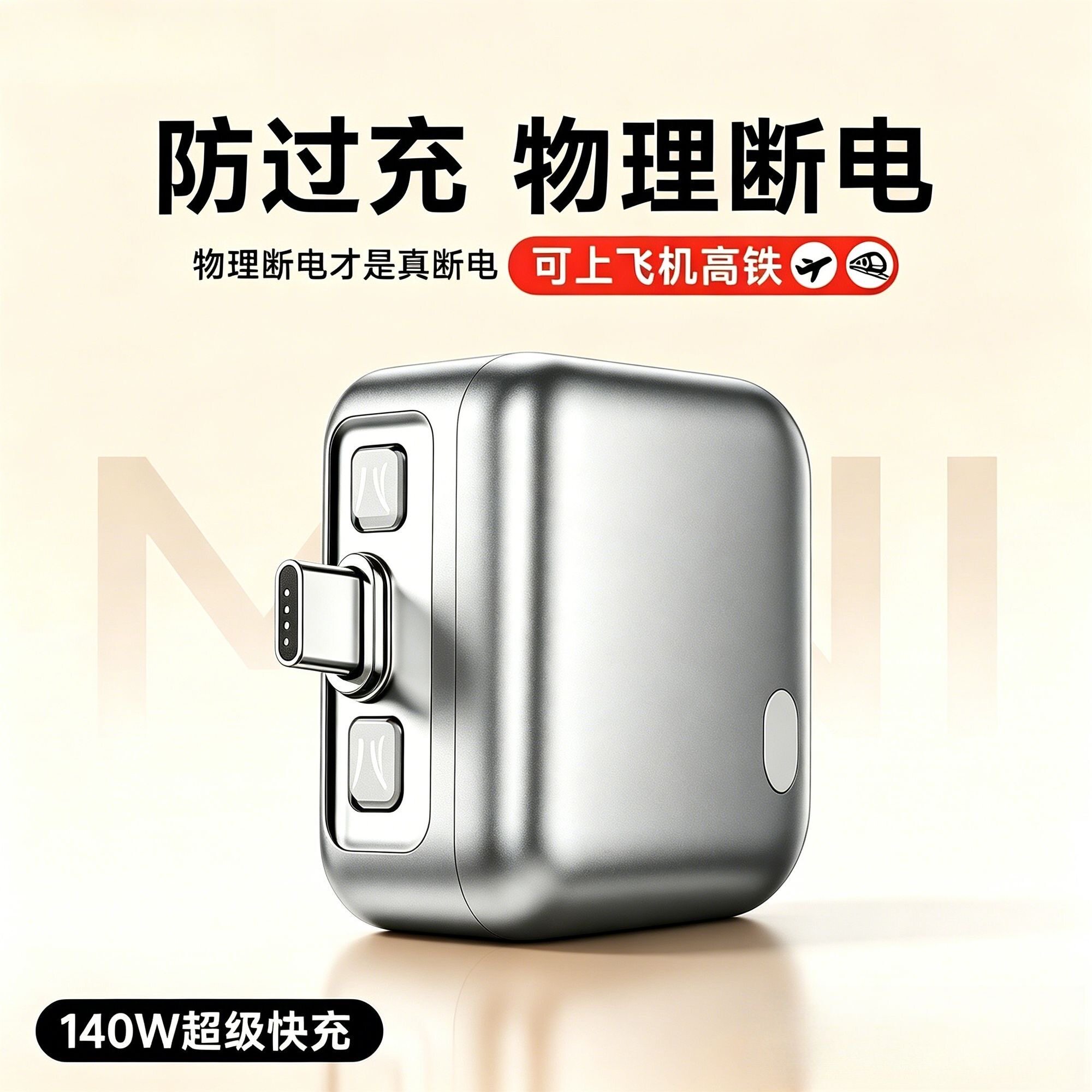 手机满电分离器自动弹出断电充电器手机140W快充typec弹出防过充
