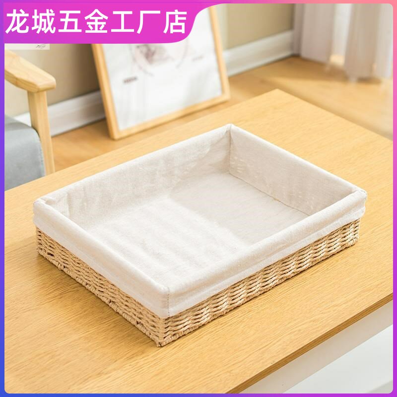 手工柳藤脏衣篮编织大号储物箱杂物框编筐特惠竹篮子布艺收纳筐蓝