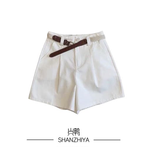 山只鸭/SZY 2026夏季新款百搭阔腿A字宽松天丝棉休闲五分裤子