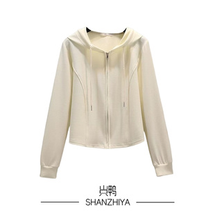 卫衣女长袖 休闲连帽开衫 短外套 SZY 山只鸭