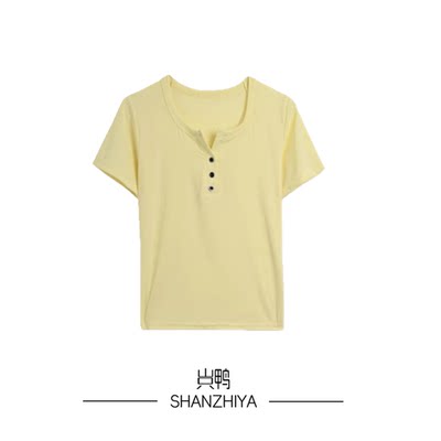 山只鸭/SZY夏季新款韩系修身显瘦短袖T恤女