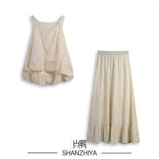 上衣半裙夏日绝美穿搭套装 独特漂亮无袖 SZY 山只鸭