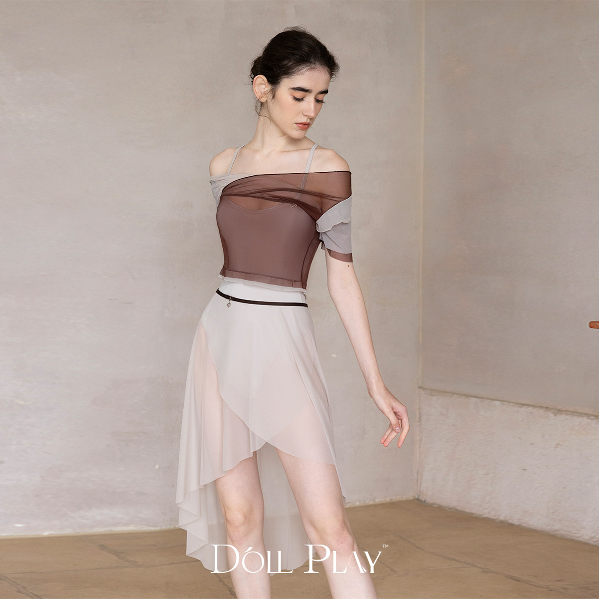 Doll Play洋娃娃游戏芭蕾舞练功服罩衫纱裙形体服舞蹈套装成人女