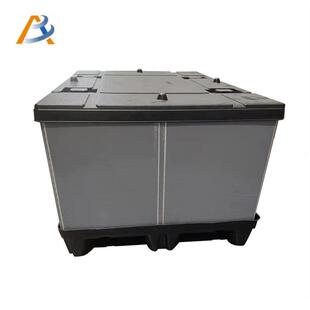 pp中空板围板箱PP可循环汽车零部件折叠围板箱折叠天地盖围板箱