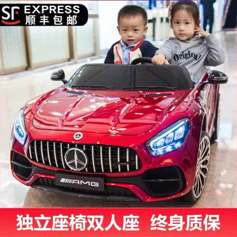双人儿童电动车四轮汽车宝宝玩具