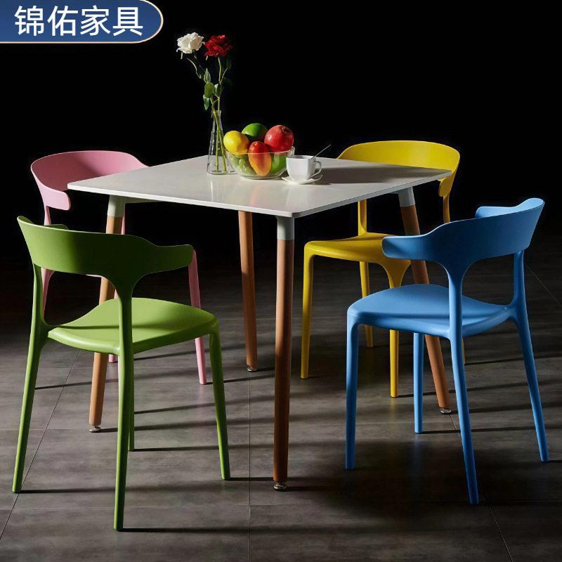 方形茶几客厅家用简易边几简约伊姆斯餐桌卧室床头收纳小户型桌子