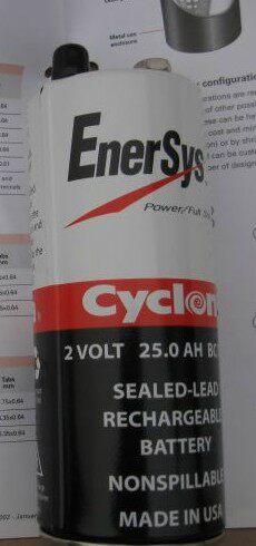 2V25.0AH冲冠低价0820-0004霍克Cyclon西科龙Enersys蓄电池2V25AH