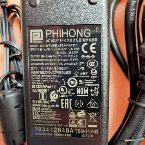 得利捷datalogic 2200VS扫描平台原装正品电源适配器12V1500MA