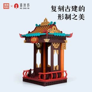 正版福福贴贴妈祖娘娘天宫福座手办展示底座建筑拼装模型积木摆件