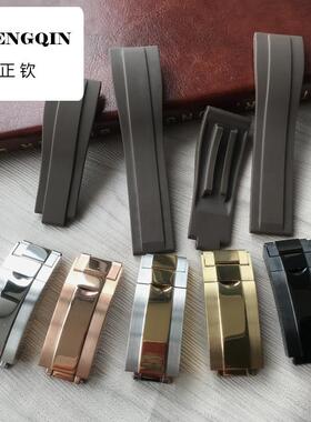适用橡胶硅胶表带代用劳力士蚝式恒动潜航者迪通拿ROLEX表带20mm