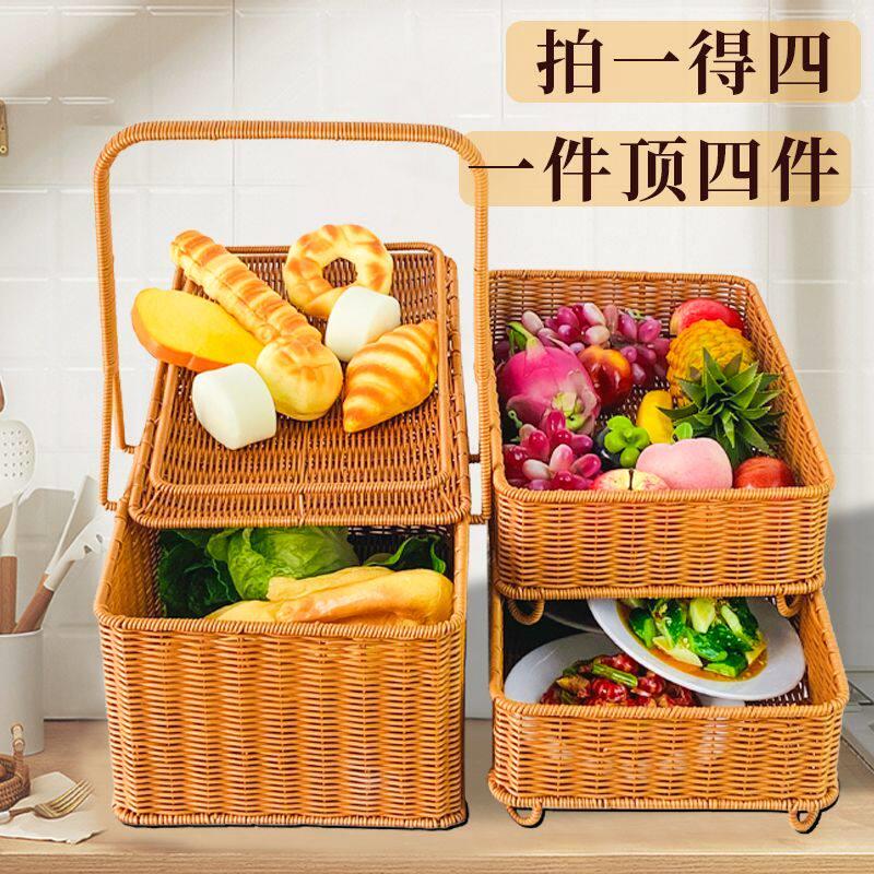 拜拜手提蓝子纯手工藤编收纳篮婚庆乔迁新喜拜神篮子拜祖公篮子
