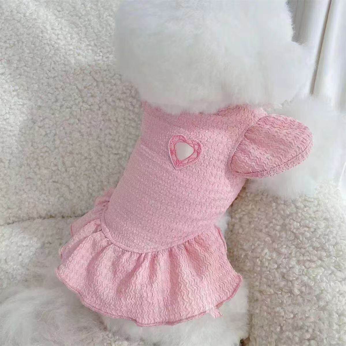 宠物小狗猫咪衣服逃跑甜心公主裙子春夏服装泰迪比熊博美休闲礼服