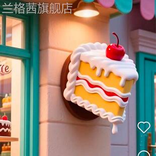 璃钢蛋焙糕雕塑烘店引见描述95流装置蛋甜玻品店拍照打卡装置仿真