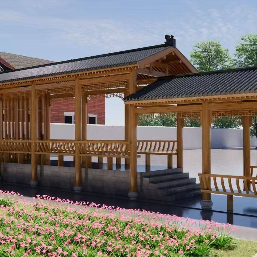 防腐木长廊古建凉亭实木户外庭院别墅休闲文化水榭走廊连廊仿古,商业/办公家具,景观廊架,淘宝优惠券,粉丝福利购,淘宝优惠卷