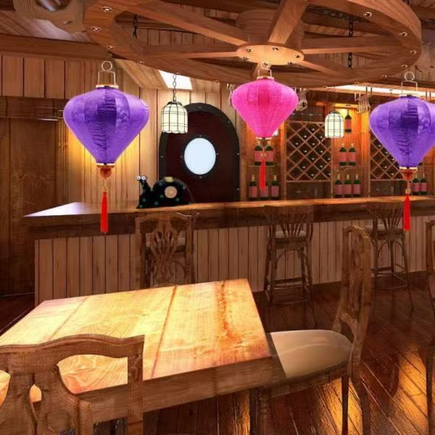 国庆新年元宵网红灯笼越南钻石节日商场街道公园景区防水户外灯笼