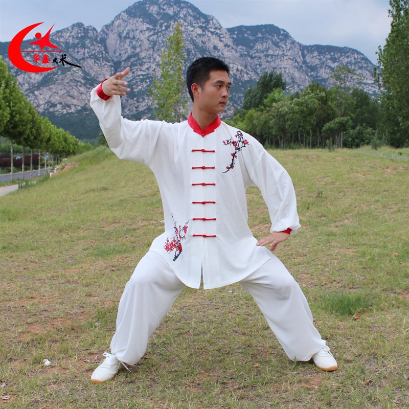 御承弹力麻太极服男女夏季中国风梅花太极拳服装武术服练功服