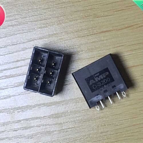 AMP D-3200 6针插座 1-178140-2 直脚插 电子板插座