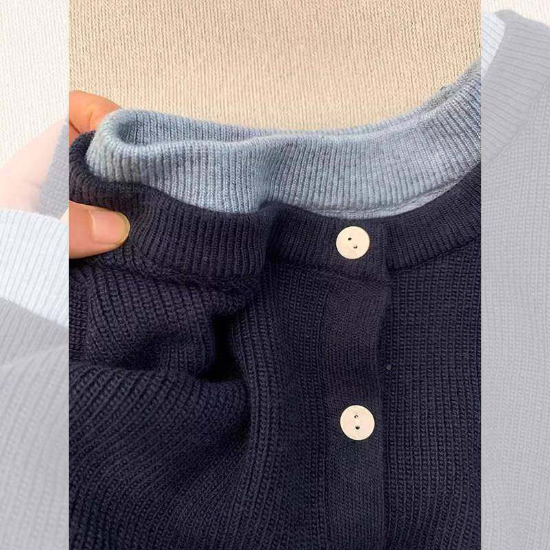 初冬套韩系藏穿搭假两件蓝色奶呼呼软糯开秋衫L91817毛衣外女冬针,个性定制/设计服务/DIY,毛衣加工定制,淘宝优惠券,粉丝福利购,淘宝优惠卷