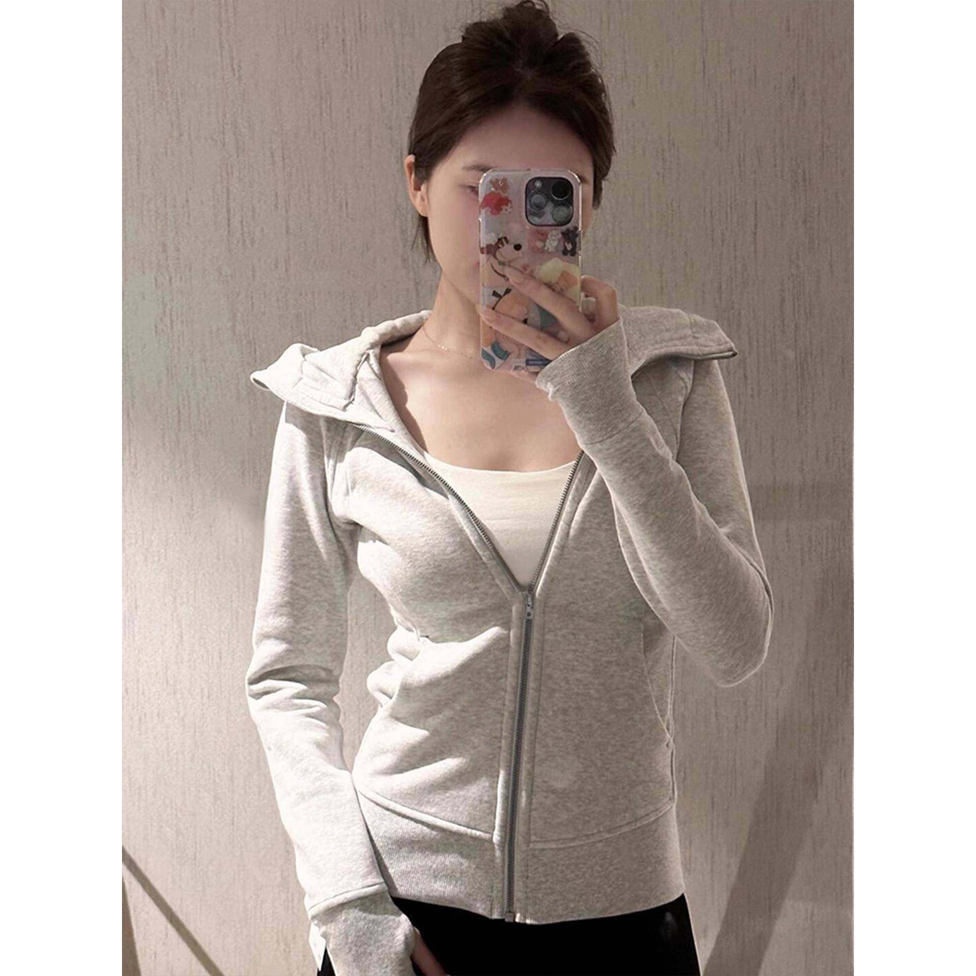 伽卫衣外套女20衫25秋身季新款春秋款露露修身瑜服开紧BGXS-001运,个性定制/设计服务/DIY,皮草/羊绒类服饰加工定制,淘宝优惠券,粉丝福利购,淘宝优惠卷