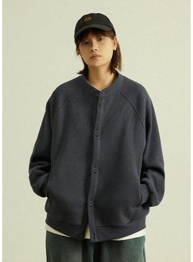 日GoodNorth系复古排扣针织中开衫圆领长单袖卫衣GCW外套性男女同