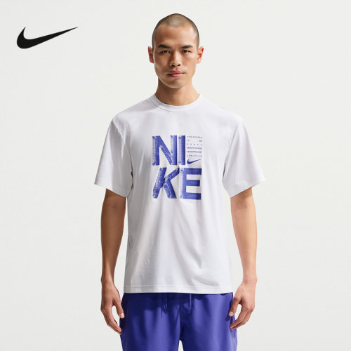 NIKE耐克26夏季新款男子透气运动户外宽松短袖印花T恤 IF2779-100