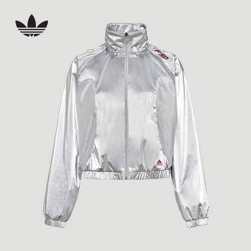adidas阿迪达斯F50运动上衣三叶草女亮面休闲运动夹克外套 KY5755