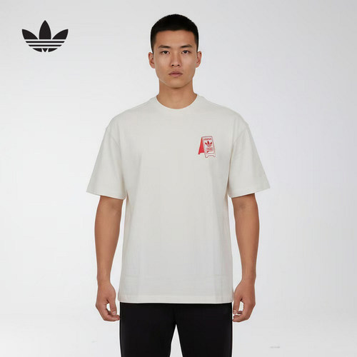 adidas阿迪达斯三叶草半袖上衣2026夏季男运动休闲短袖T恤 KX1990