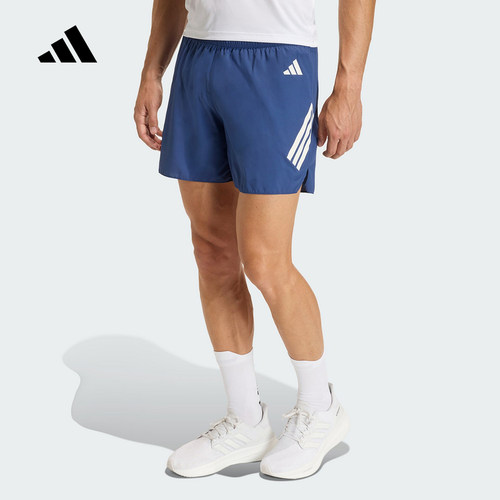 Adidas阿迪达斯男子短裤夏季三条纹时尚训练跑步运动短裤JZ7706