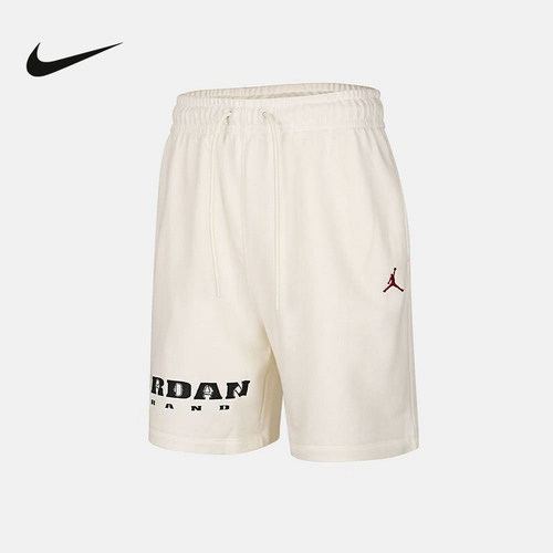 NIKE耐克男子短裤Jordan飞人刺绣运动休闲训练针织短裤IV2630-133
