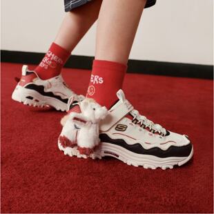 Skechers斯凯奇飞马鞋26新年限定男女童老爹鞋红色运动鞋 319104L