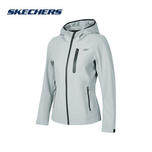 Skechers斯凯奇冬季新款女子运动休闲连帽梭织外套 P424W222/028Q