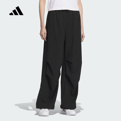 adidas阿迪达斯CLIMACOOL舒爽运动裤2025秋女弹力梭织长裤 KC0091