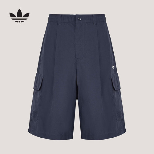 adidas阿迪达斯三叶草慵懒风宽松运动五分裤26夏男梭织短裤KT3045